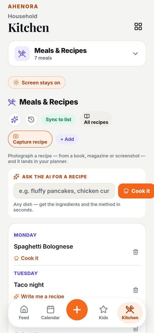 Meal planner and shopping list